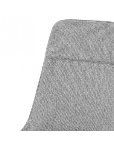 Silla Danica tapizada en tejido gris con patas...