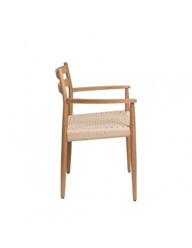 Silla mediterránea con brazos EDNA en madera...