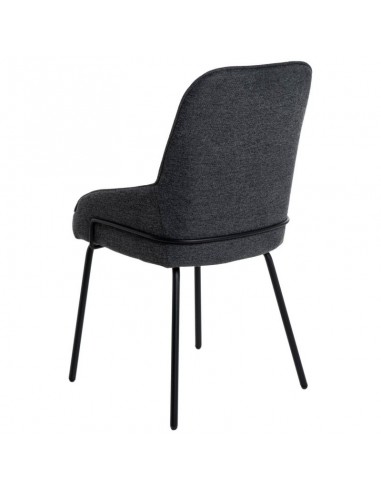 Cadeira de design GWEN, estofada em cinza...