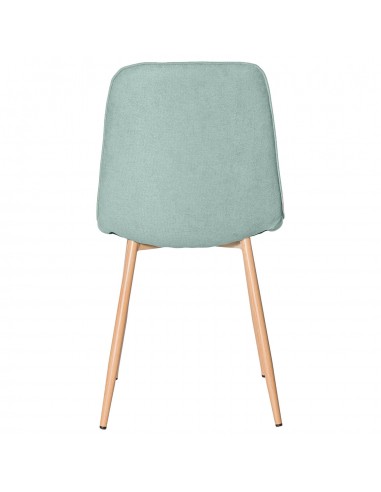 Silla ILIANA tela menta y patas de metal efecto...