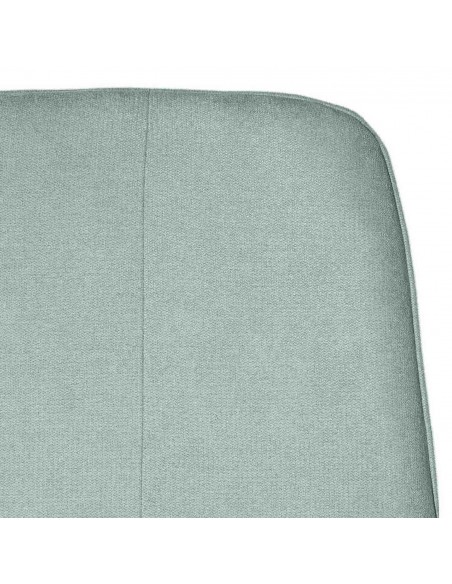 Silla ILIANA tela menta y patas de metal efecto madera.