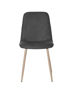 Silla ILIANA en tela gris oscuro y patas de metal efecto...