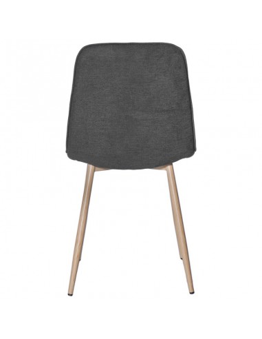 Silla ILIANA en tela gris oscuro y patas de...