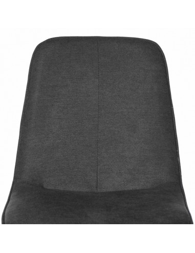 Cadeira ILIANA tecido cinza escuro e pernas em...