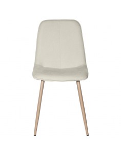 Cadeira ILIANA tecido beige e pernas em metal efeito...
