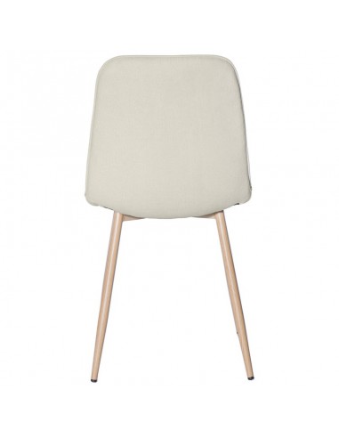 Cadeira ILIANA tecido beige e pernas em metal...