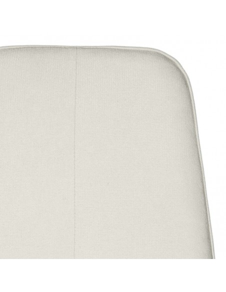 Silla ILIANA en tela beige y patas de metal efecto madera.