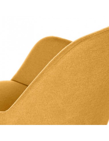 Silla comedor ISABELLA, tela en mostaza y patas...