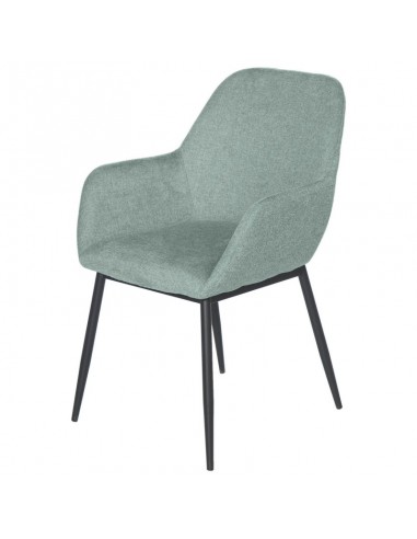 Silla comedor ISABELLA, tela en menta y patas...