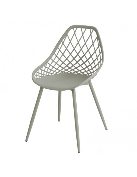 Silla de diseño JOSIE, polipropileno, metal