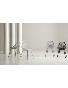 Cadeira de design JOSIE, polipropileno, metal 2