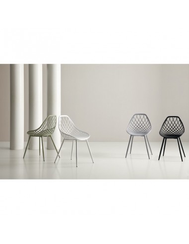 Silla de diseño JOSIE, polipropileno, metal