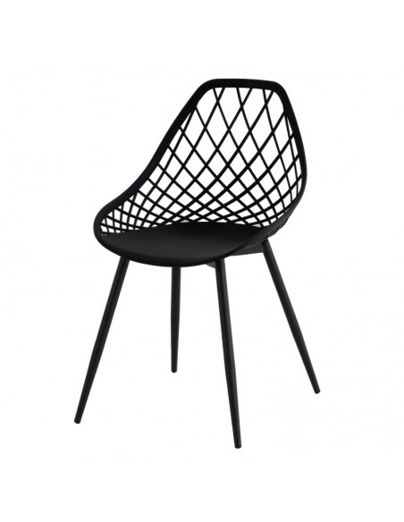 Silla de diseño JOSIE, polipropileno, metal