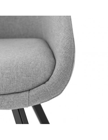 Cadeira design JENNA em tecido anta e pernas em...