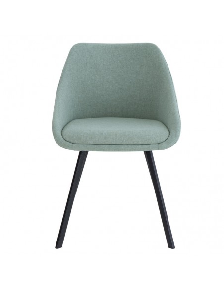 Silla de diseño JENNA tejido tapir y patas de metal negro.