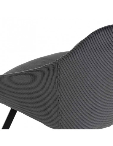 Silla de comedor MACIE, tejido pana gris oscuro.