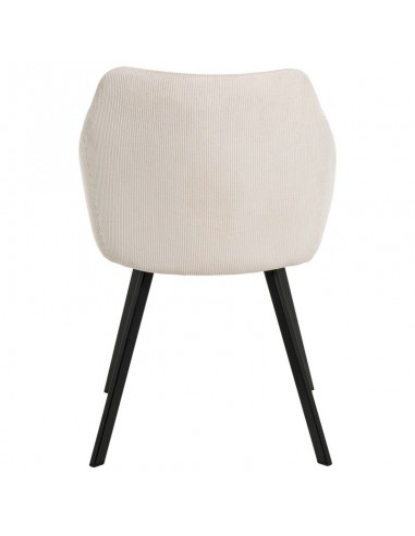 Silla de comedor MACIE, tejido pana beige.