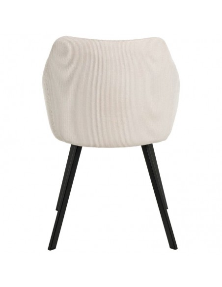 Silla de comedor MACIE, tejido pana beige.