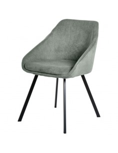 Silla de comedor MACIE, tejido pana menta. 2