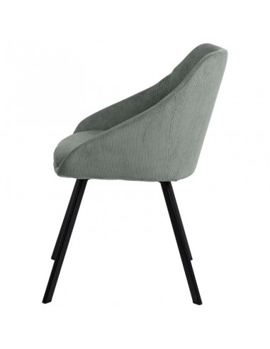 Silla de comedor MACIE, tejido pana menta.