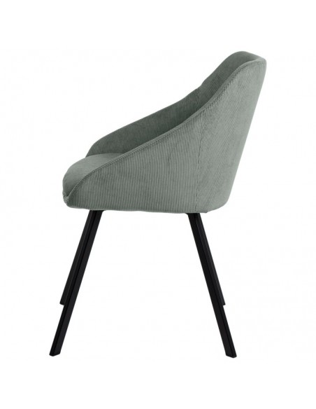 Silla de comedor MACIE, tejido pana menta.