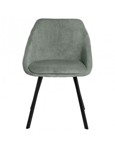Silla de comedor MACIE, tejido pana menta.
