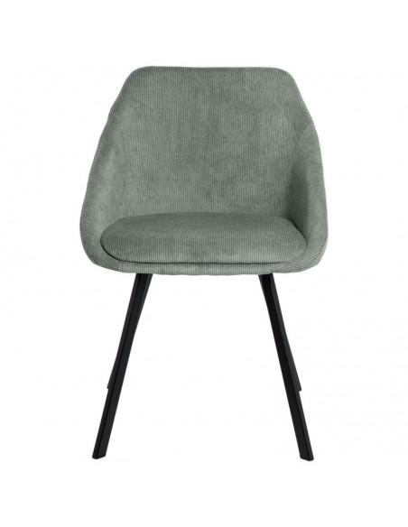 Silla de comedor MACIE, tejido pana menta.