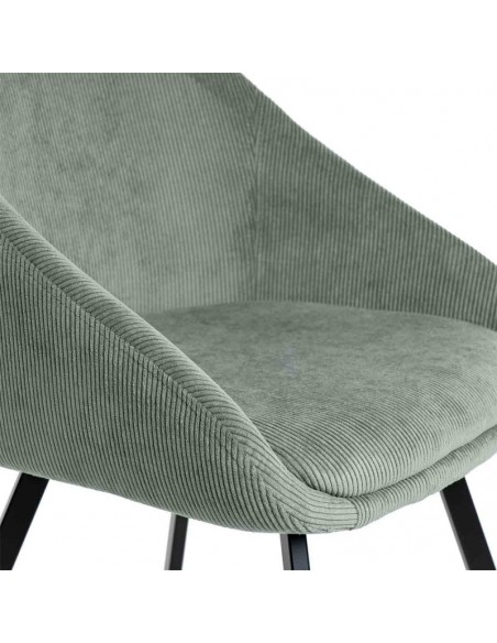 Silla de comedor MACIE, tejido pana menta.