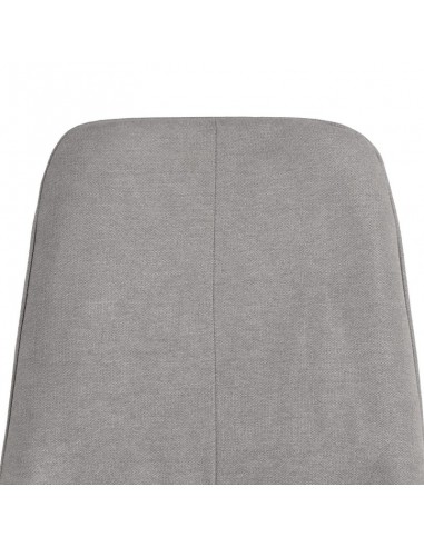 Silla MARLEEN tapizada en tela gris claro y...