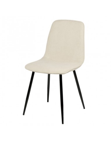 Cadeira MARLEEN estofada em tecido beige e...