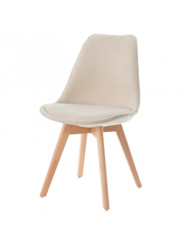 Cadeira Milena com pés de madeira, estrutura...