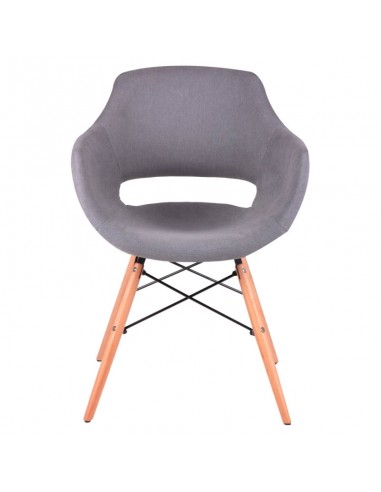 Silla de diseño Nordico Nadin, madera, tela