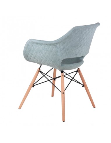 Cadeira de design Nordico Nadin, madeira, tecido