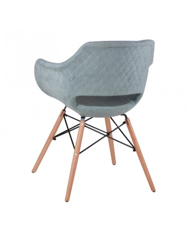 Silla de diseño Nordico Nadin, madera, tela