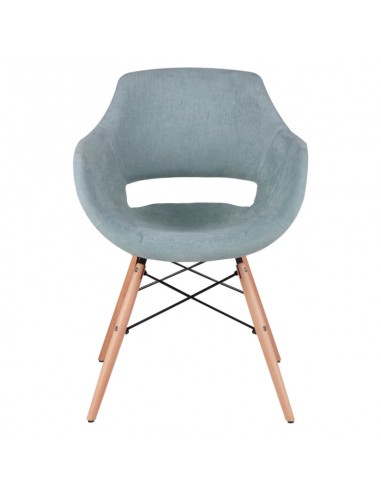 Silla de diseño Nordico Nadin, madera, tela