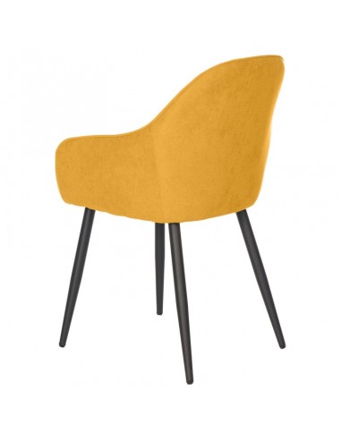 Cadeira de jantar NATALIA, tecido mostarda e...