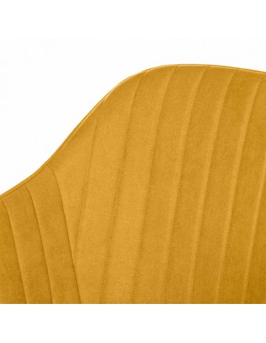 Cadeira de jantar NATALIA, tecido mostarda e...