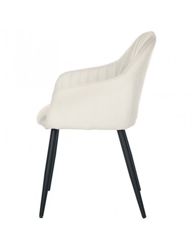 Silla comedor NATALIA, tejido beige y patas de...