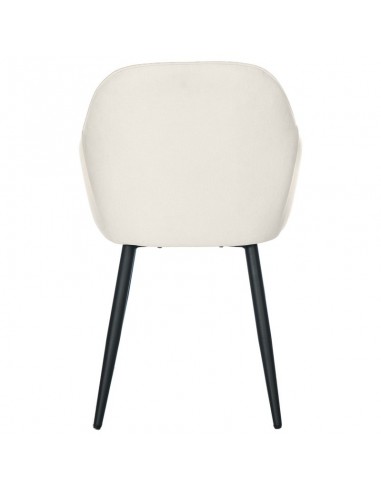 Silla comedor NATALIA, tejido beige y patas de...