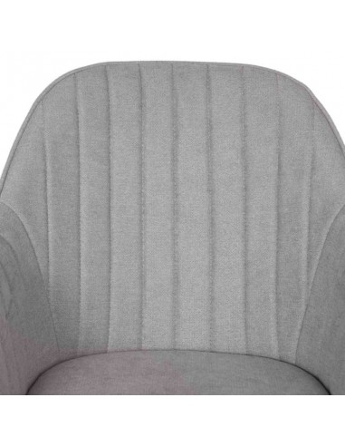 Silla comedor NATALIA, tejido gris claro y...