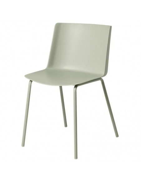 Silla CADY polipropileno menta y patas de metal