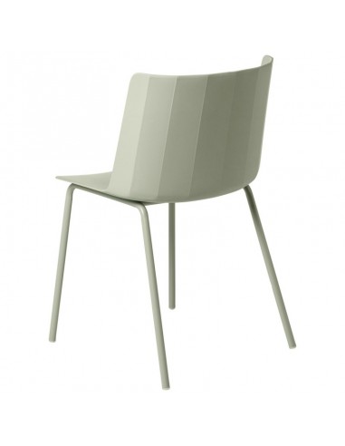 Silla CADY polipropileno menta y patas de metal
