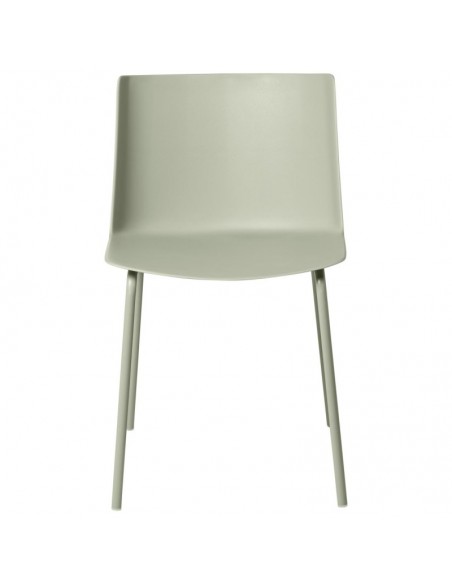 Silla CADY polipropileno menta y patas de metal