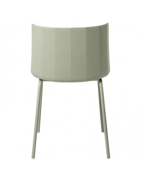 Silla CADY polipropileno menta y patas de metal