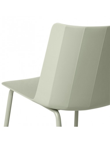 Silla CADY polipropileno menta y patas de metal