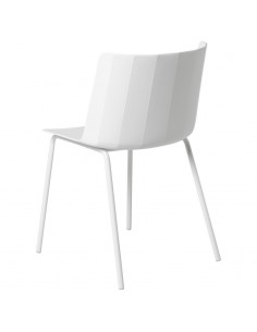 Silla CADY polipropileno blanco y patas de metal 2