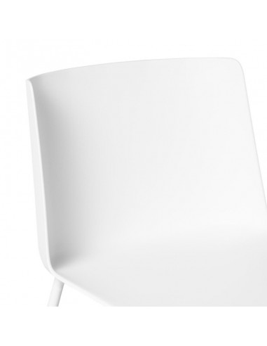 Silla CADY polipropileno blanco y patas de metal