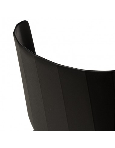 Cadeira CADY em polipropileno preto e pes em metal