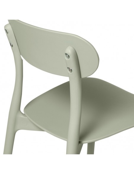 Silla de cocina GRETA en polipropileno color menta.