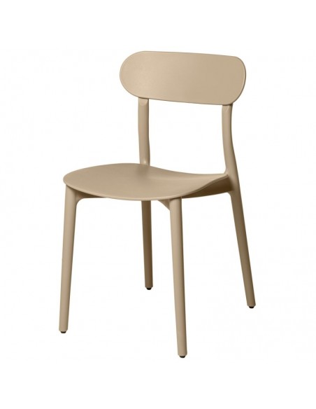 Cadeira de polipropileno design GRETA, cor beige.